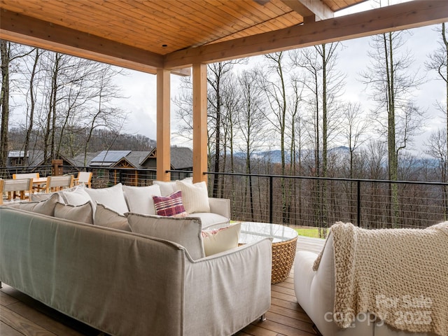 391 High Hickory Trl, Swannanoa, NC 28778 - view of patio / terrace featuring an outdoor living space