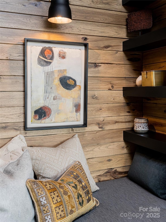 391 High Hickory Trl, Swannanoa, NC 28778 - living area featuring wooden walls
