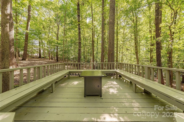 2310 Vestry Pl, Charlotte, NC 28270 - deck featuring a view of trees