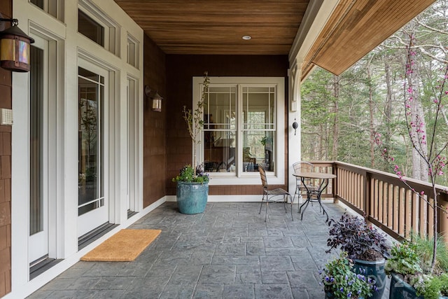 exterior space with covered porch