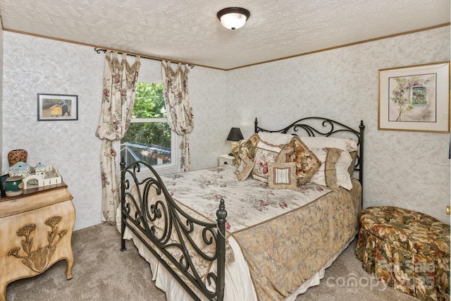 20 Howell Rd, Brevard, NC 28712 - carpeted bedroom featuring crown molding and a textured ceiling