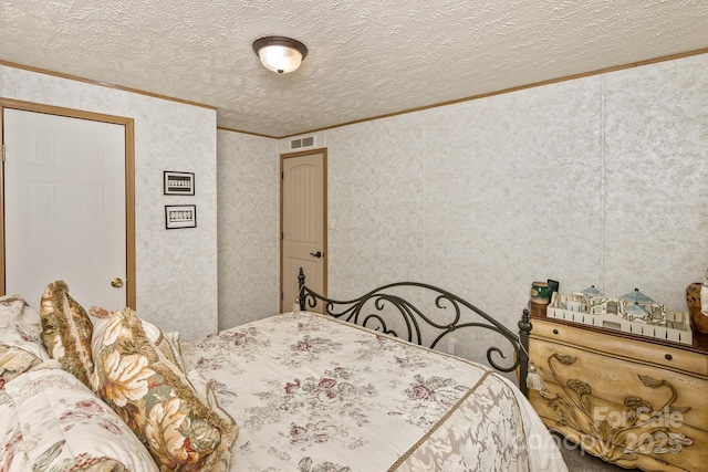 20 Howell Rd, Brevard, NC 28712 - bedroom with ornamental molding and a textured ceiling