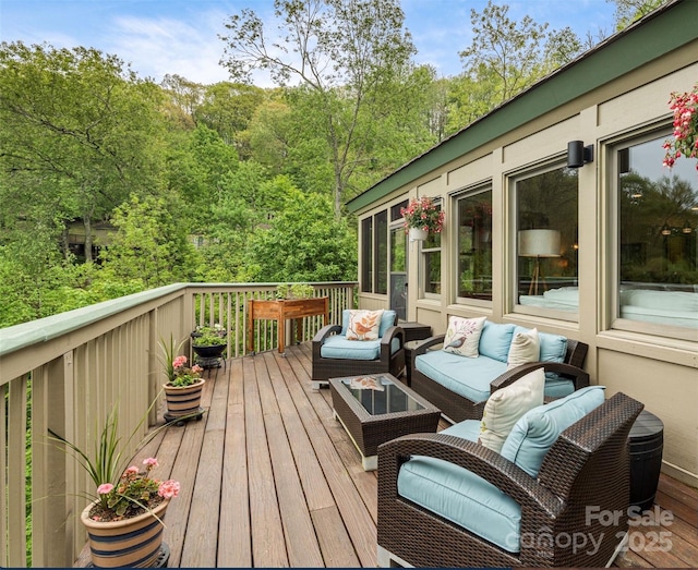 61 Ivy Ridge Rd, Burnsville, NC 28714 - deck featuring an outdoor hangout area