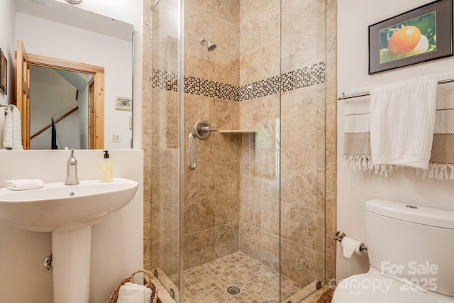 61 Ivy Ridge Rd, Burnsville, NC 28714 - bathroom with a shower stall and toilet