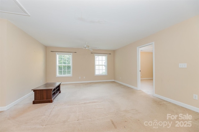 4504 Rockland Ct, High Point, NC 27265 - empty room with ceiling fan and light carpet