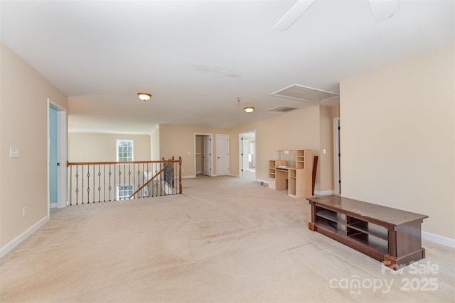 4504 Rockland Ct, High Point, NC 27265 - carpeted empty room with attic access and baseboards