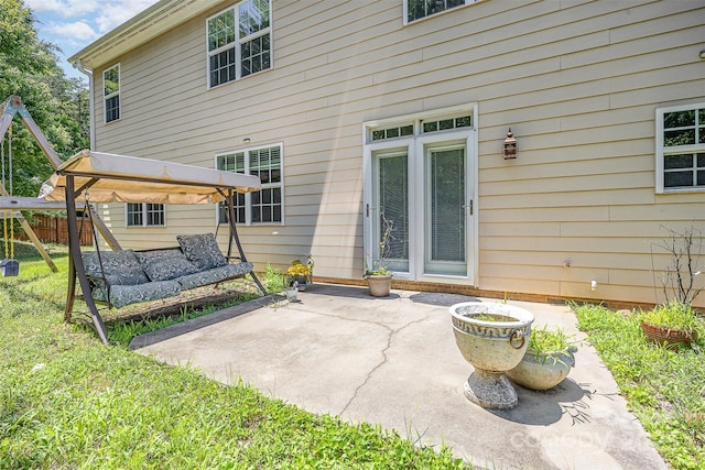 4504 Rockland Ct, High Point, NC 27265 - back of property with a patio and an outdoor hangout area
