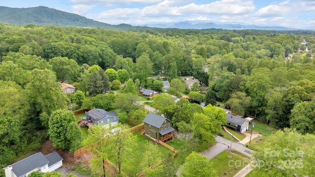 30 Spaulding Dr, Candler, NC 28715 - aerial view of a heavily wooded area and a mountainous background
