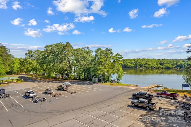 3755 River Rd, Richfield, NC 28137 - uncovered parking lot with a water view and a forest view