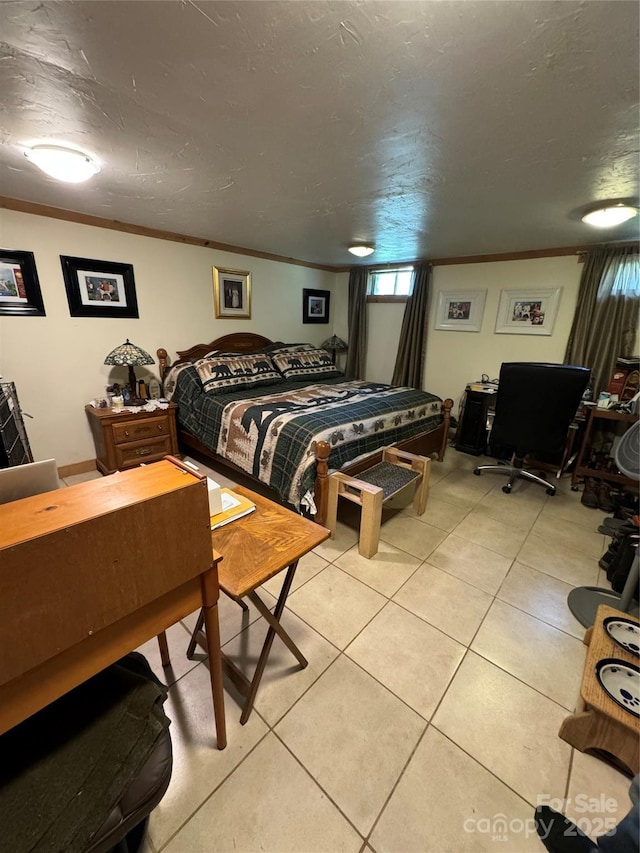 7348 Joe Johnson St, Newland, NC 28657 - bedroom featuring light tile patterned floors and ornamental molding
