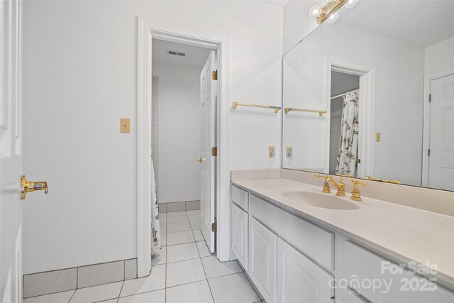 16108 Woolwine Rd, Charlotte, NC 28278 - bathroom with vanity and tile patterned floors