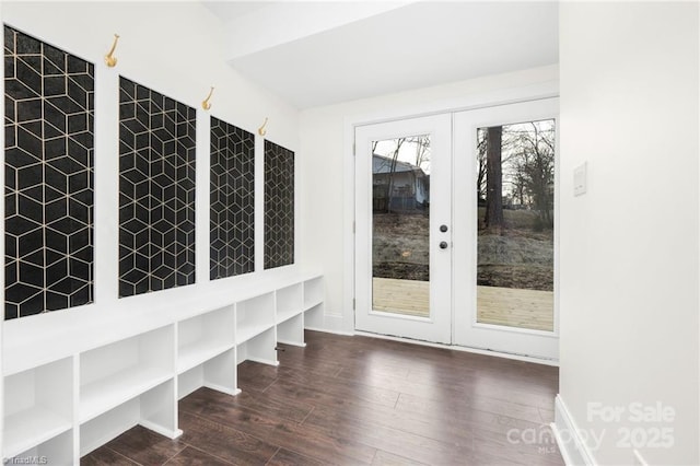 900 Gales Ave, Winston Salem, NC 27103 - mudroom featuring dark wood-style floors and french doors