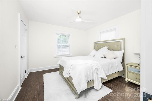 900 Gales Ave, Winston Salem, NC 27103 - bedroom featuring baseboards, a ceiling fan, and wood finished floors