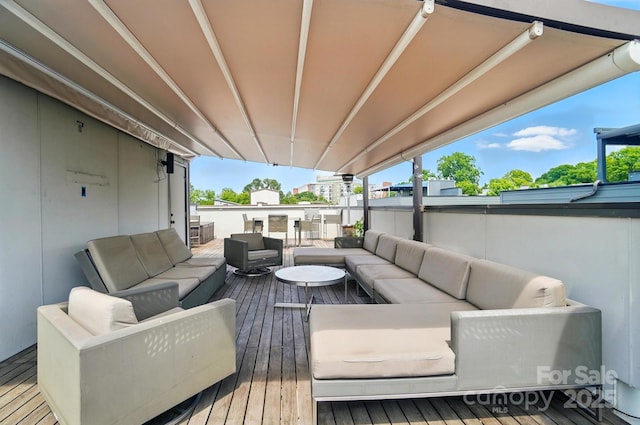 945 Westbrook Dr Unit A, Charlotte, NC 28202 - wooden terrace with an outdoor living space