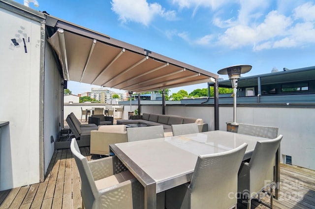 945 Westbrook Dr Unit A, Charlotte, NC 28202 - wooden terrace with an outdoor living space and outdoor dining space