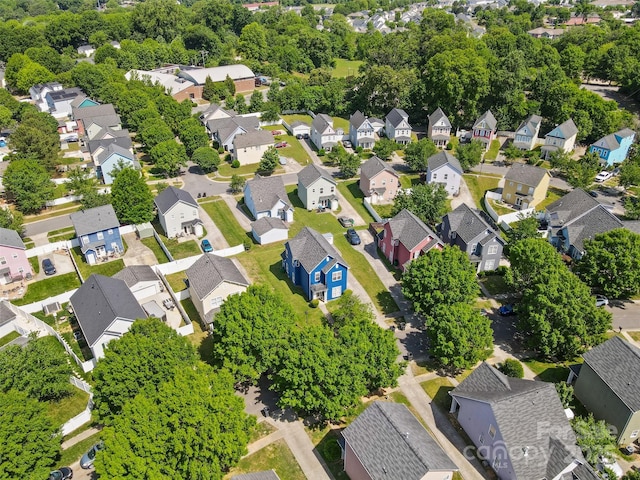 aerial view of residential area