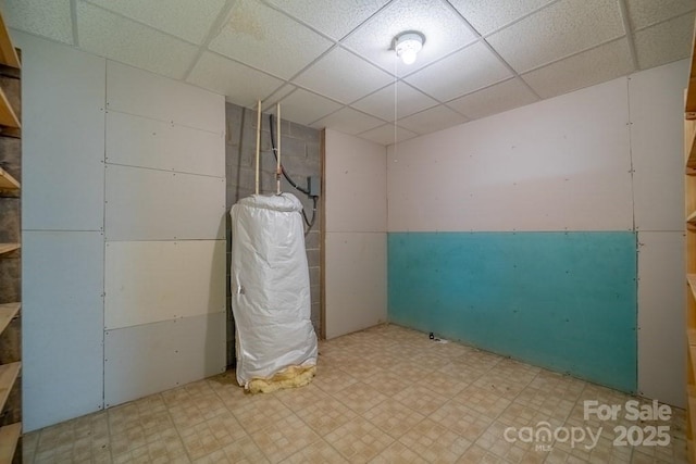 910 Hannah Mountain Rd, Otto, NC 28763 - finished basement featuring light floors and a drop ceiling