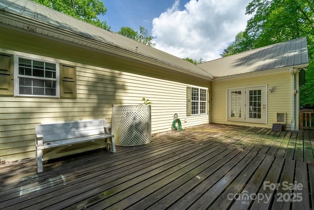 910 Hannah Mountain Rd, Otto, NC 28763 - wooden terrace featuring french doors