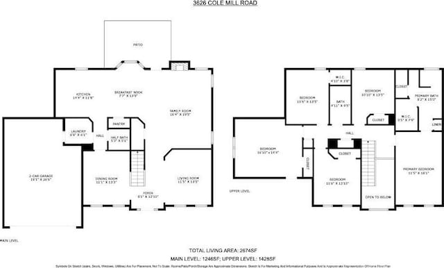 3626 Cole Mill Rd, Charlotte, NC 28270 - room layout