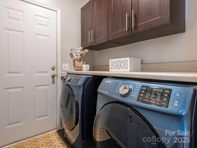 3626 Cole Mill Rd, Charlotte, NC 28270 - clothes washing area featuring independent washer and dryer and cabinet space