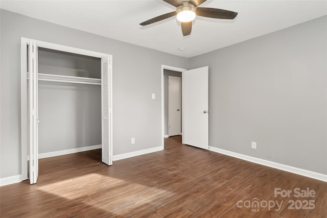 1637 Sumner Dr, Rock Hill, SC 29732 - unfurnished bedroom with baseboards, a closet, and wood finished floors