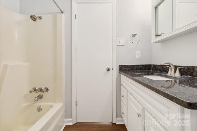 1637 Sumner Dr, Rock Hill, SC 29732 - full bathroom featuring  shower combination, vanity, and wood finished floors