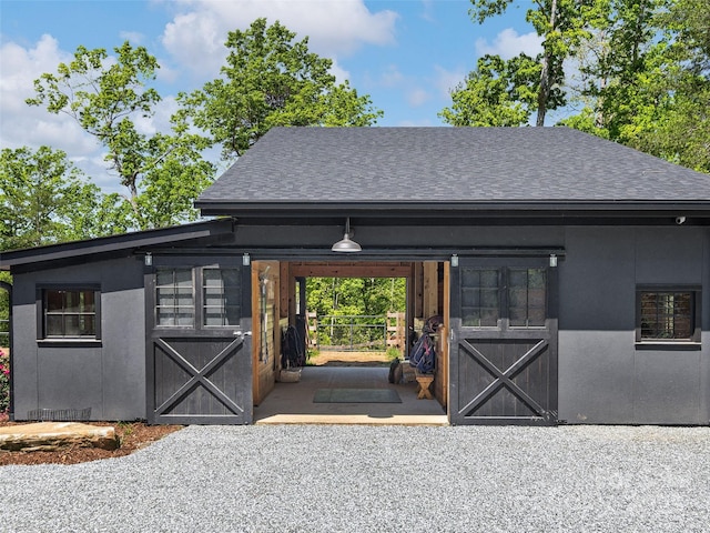 view of horse barn