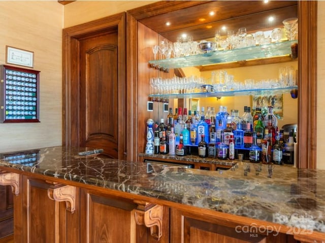 bar with a dry bar