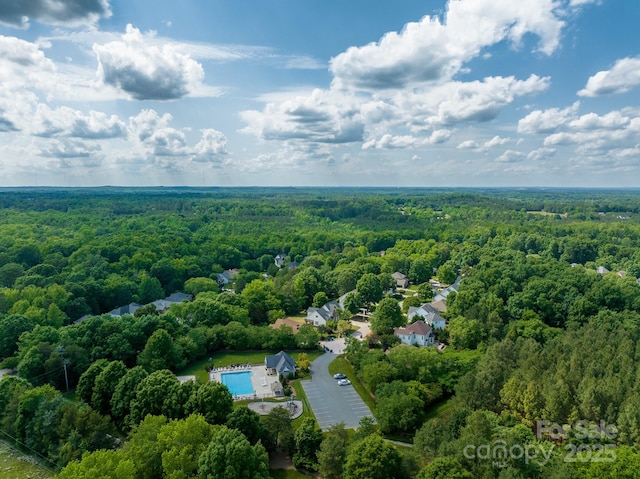 1465 Porters Ct, Concord, NC 28025 - bird's eye view of a forest and a pool area