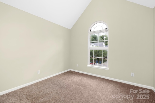 1465 Porters Ct, Concord, NC 28025 - carpeted empty room featuring lofted ceiling and baseboards