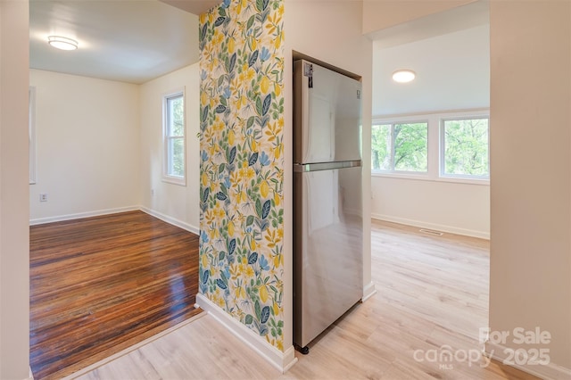 9 N St, Weaverville, NC 28787 - bathroom with healthy amount of natural light, wood finished floors, and baseboards