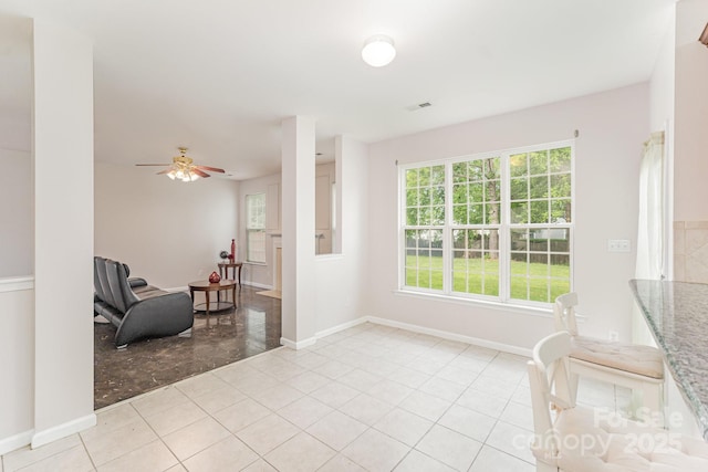 15037 Taylor Ridge Ln Unit 25, Charlotte, NC 28273 - unfurnished room featuring a ceiling fan, light tile patterned floors, and baseboards