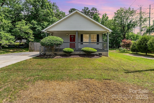 201 Easy St, Concord, NC 28027 - bungalow featuring a porch and crawl space