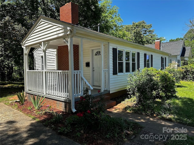 1119 Sanders St, Rock Hill, SC 29732 - view of front of property featuring a porch and a chimney