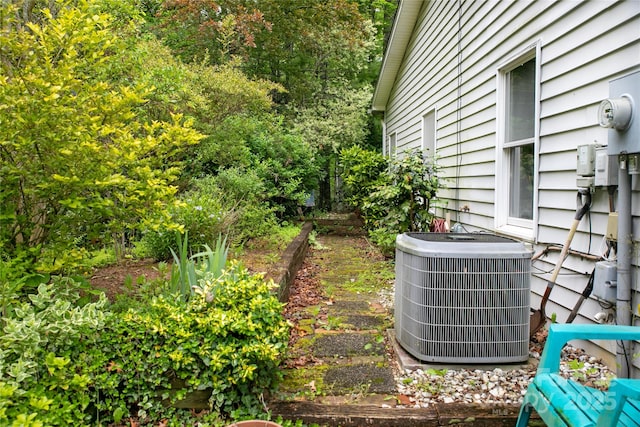 exterior view of central AC and electric meter