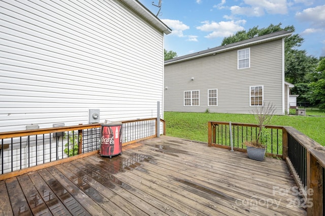 10016 Lawing School Rd, Charlotte, NC 28214 - deck with a lawn
