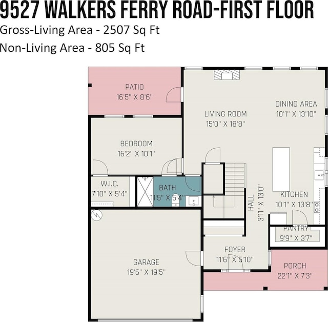 9527 Walkers Ferry Rd, Charlotte, NC 28214 - view of floor plan / room layout