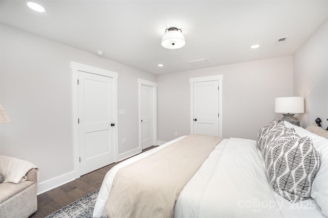 9527 Walkers Ferry Rd, Charlotte, NC 28214 - bedroom with wood finished floors and recessed lighting