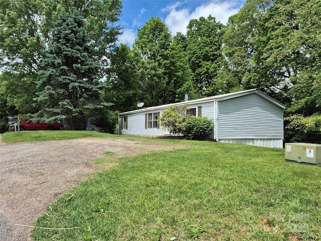 exterior space with a front lawn
