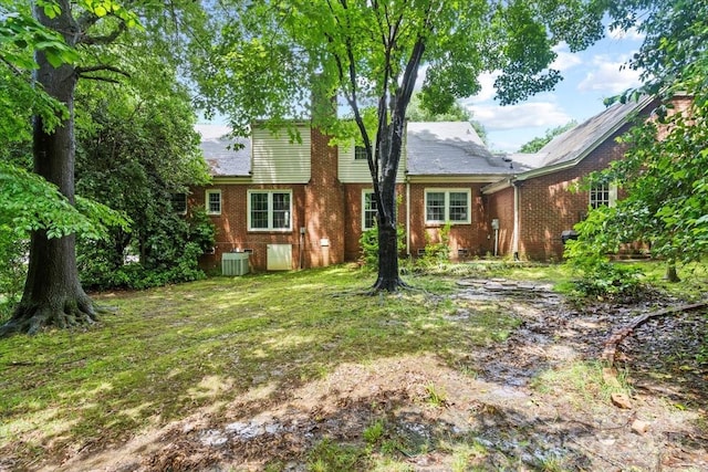 8017 Prince George Rd, Charlotte, NC 28210 - back of property featuring brick siding and central AC