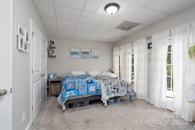 126 Strand Rd, New London, NC 28127 - bedroom with carpet flooring and a paneled ceiling