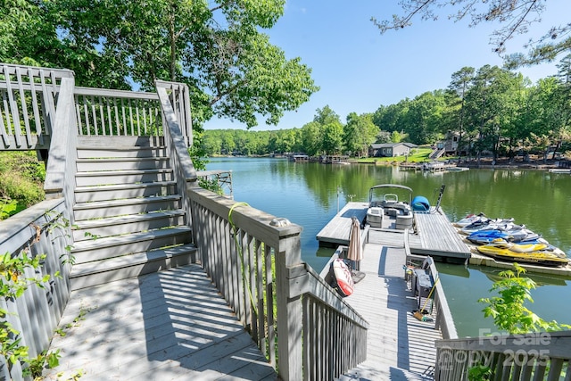 126 Strand Rd, New London, NC 28127 - dock featuring stairway and a water view