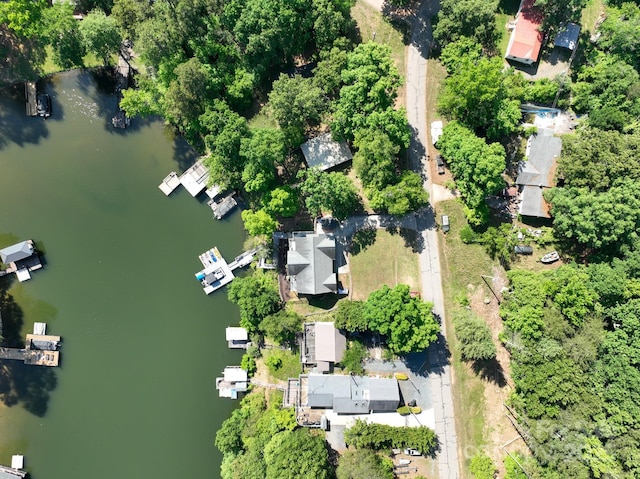 126 Strand Rd, New London, NC 28127 - aerial view of property and surrounding area featuring a large body of water