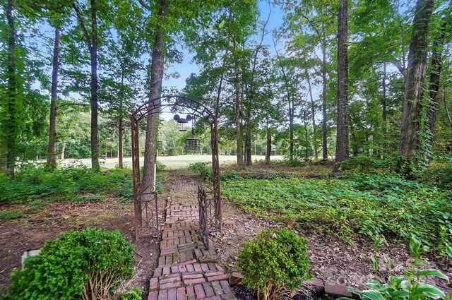 5718 Bardsey Ct, Matthews, NC 28104 - view of yard with basketball hoop