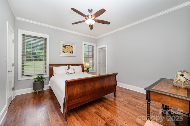 1010 Nutall Oak Ln, Belmont, NC 28012 - bedroom with crown molding, baseboards, and wood finished floors