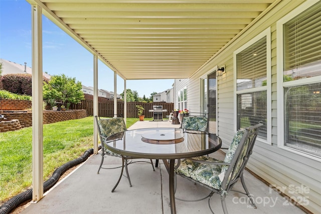 view of patio / terrace featuring outdoor dining area