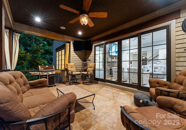 12835 Ninebark Trl, Charlotte, NC 28278 - sunroom featuring french doors