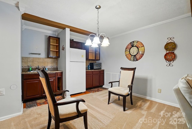 6221 Thermal Rd, Charlotte, NC 28211 - sitting room with crown molding, light colored carpet, and baseboards