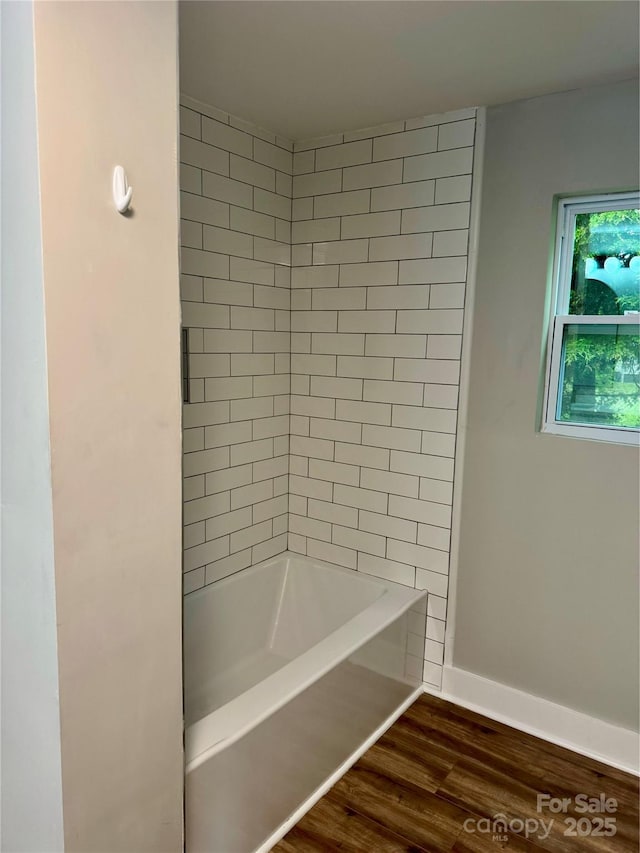 full bath featuring wood finished floors