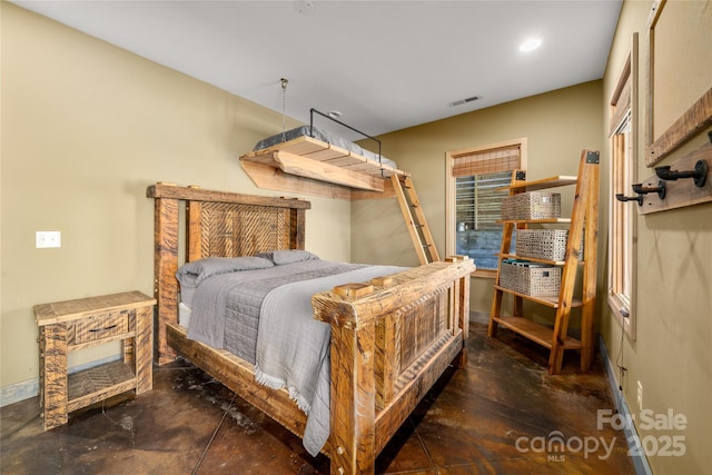 55 Maynards Way, Hendersonville, NC 28792 - bedroom featuring concrete floors